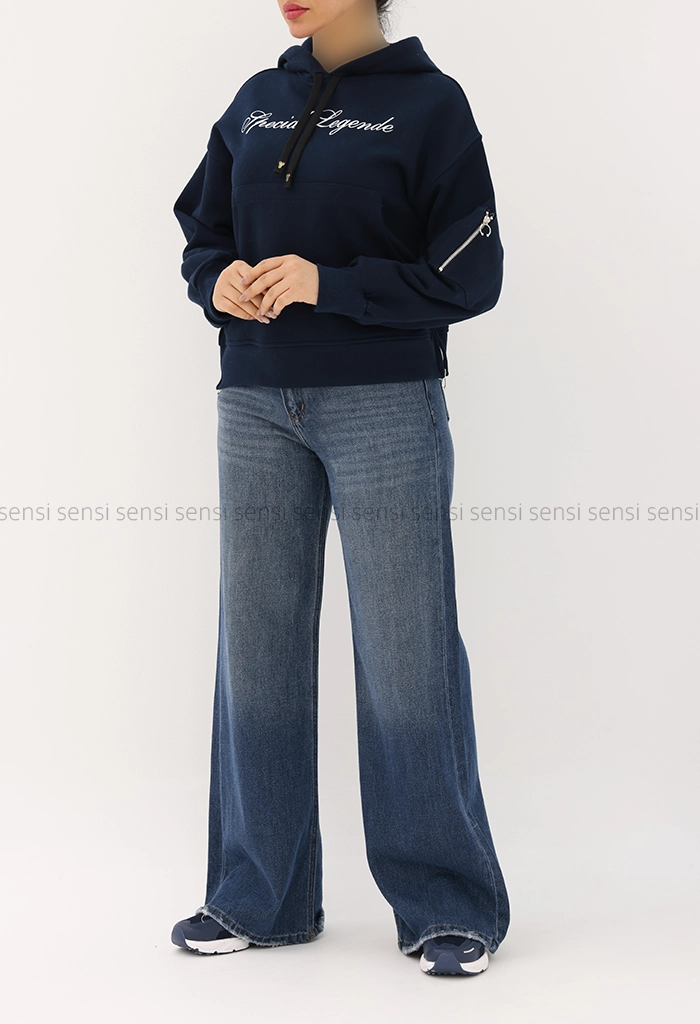 هودی باکسی فونت بغل زیپ کد1005147